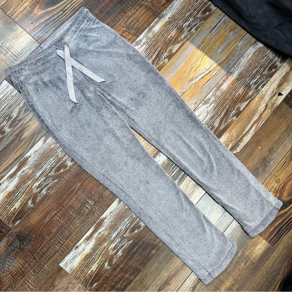 Denver Hayes Fluffy Silver Lounge Pants Blanket Soft Comfort Gray